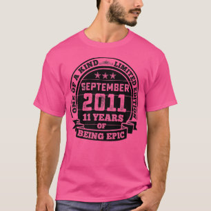 september 2011 elfde verjaardag van de elfde verja t-shirt