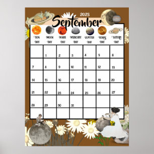 September 2025 Maandkalender Astrologisch    Poster