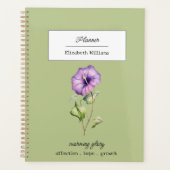 September Birth Flower Morning Glory Personalized Planner (Voorkant)