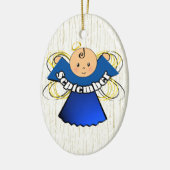 September Birthday Angel Keramisch Ornament (Links)