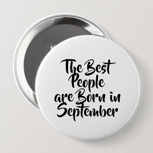 "September" Birthday Button (Voorkant /achterkant)