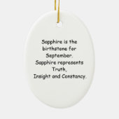 September Birthstone Angel Blonde Keramisch Ornament (Achterkant)