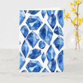 September Birthstone Sapphire Birthday Kaart (Gele Bloem)