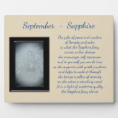 September Birthstone Sapphire Fotoplaat (Voorkant)