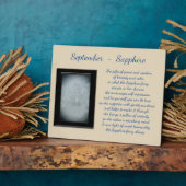 September Birthstone Sapphire Fotoplaat (Zijkant)