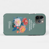 September Geboorte Bloem Aangepaste Naam Case-Mate iPhone Case (Achterkant (horizontaal))