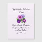 September Geboorte Maand Bloem Aster Gepersonalise (Voorkant)