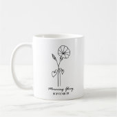 September Geboorte Maand Bloem Monogram Koffiemok (Links)
