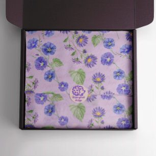 September Geboorte Maand Bloemen Aster Morning Glo Tissuepapier