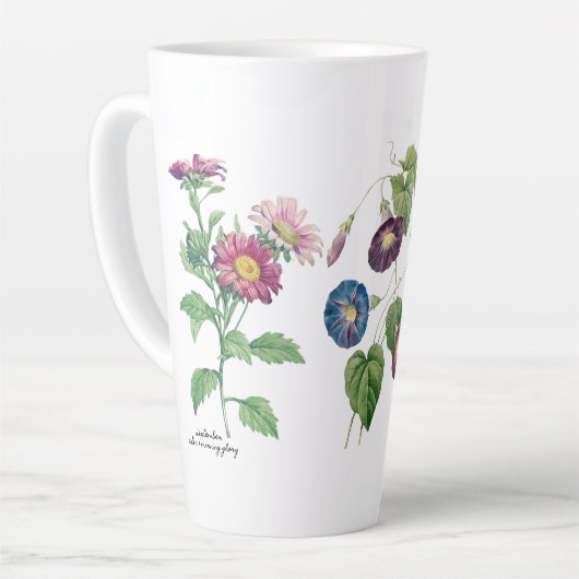 September Geboortemaand Bloemen Latte Mok (Linkerhoek)