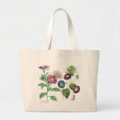September Geboortemaand Bloemen Monogram Canvas ta Grote Tote Bag (Voorkant)