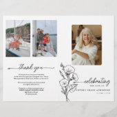 September Geboortemaand Bloemenbegrafenisprogramma Flyer (Voorkant)