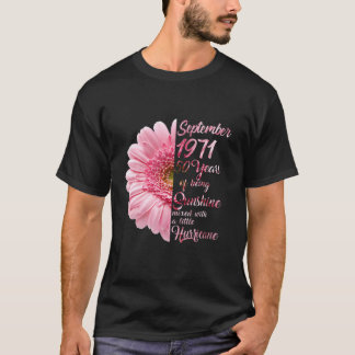September Girl 1971 T 50 jaar oud 50e verjaardag T-shirt