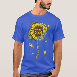 September Girls 2008 14th Sunflower Birthday Made T-shirt