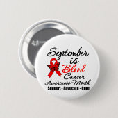 September is Bloedkanker Bewustmakingsmaand v2 Ronde Button 5,7 Cm (Voorkant /achterkant)