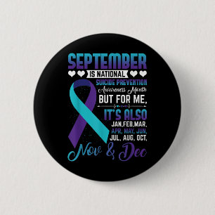 September is het nationale bewustzijn van zelfmoor ronde button 5,7 cm
