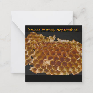 september is Honey Month! Notitiekaartje
