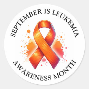 September is Leukemia Awareness Month Ronde Sticker