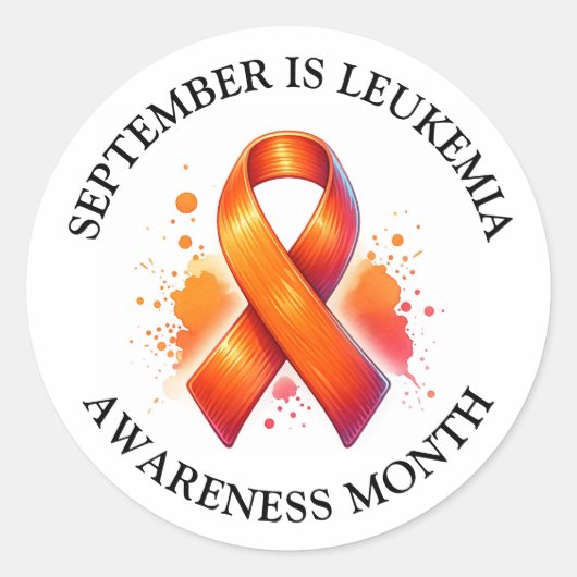 September is Leukemia Awareness Month Ronde Sticker (Voorkant)