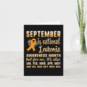 September is National Leukemia Awareness Month War Kaart