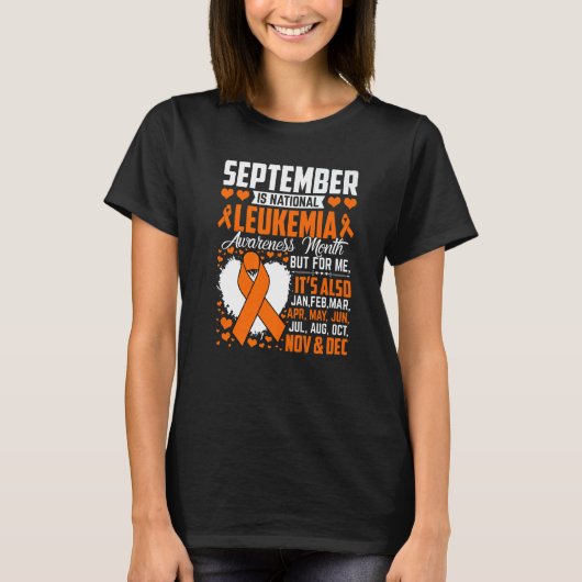 September is National Leukemia Awareness Month War T-shirt (Voorkant)