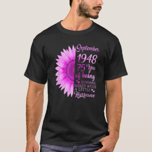 September Meisje 1948 75e verjaardag 75 jaar oud T-shirt