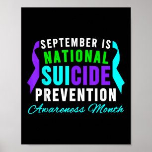 September Nationale zelfmoordpreventie Bewustzijn Poster