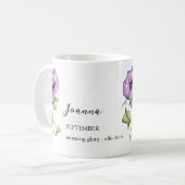 SEPTEMBER OCHTEND GLORIE GEBOORTE BLOEM MAAND NAAM KOFFIEMOK (Voorkant links)