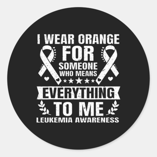 September Oranje leukemie bewustzijn Ronde Sticker (Voorkant)