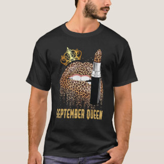 September Queen Leopard Lips Shirt september