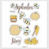 September Sticker Sheet - Cozy Bees & Autumn Start (Feuille)