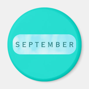 September Turquoise Round Magnet door Janz Magneet