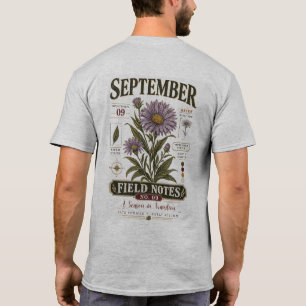 September Veldnotities No. 09 Oude Aster Bloem T-shirt