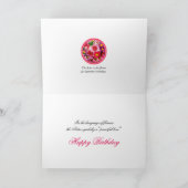 September Verbluffende Roze Asters voor Verjaardag Kaart (Binnen)