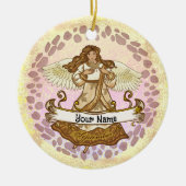 September Verjaardag Angel verjaardag aangepaste o Keramisch Ornament (Voorkant)