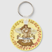 September Verjaardag Angel verjaardag aangepaste s Sleutelhanger (Voorkant)