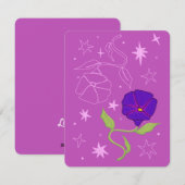 September Verjaardag Maand Kaart (Morning Glory) (Voorkant / Achterkant)