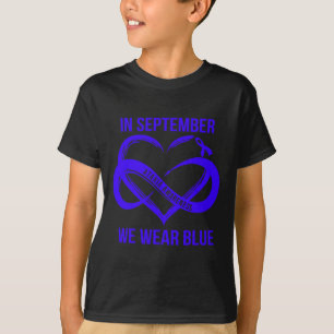 September We Draag Blue Ataxia Awareness Ribbon T-shirt