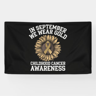 September We dragen goud Kinderkanker Bewustzijn Spandoek