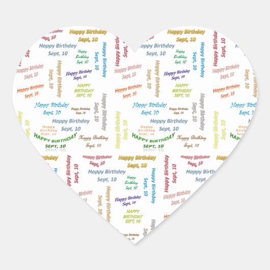 Septembre, 10 Anniversaire Sticker (Devant)