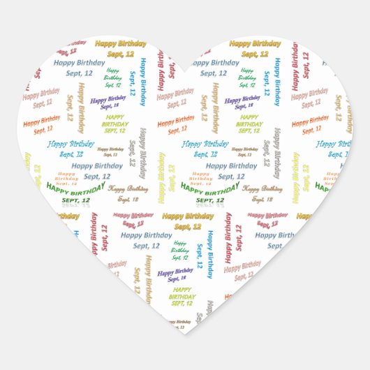 Septembre, 12 Anniversaire Sticker (Devant)