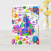 Septembre, 13 Anniversaire Carte de voeux pliée (Fleur jaune)