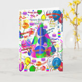 Septembre, 16 Anniversaire Carte de voeux pliée (Fleur jaune)