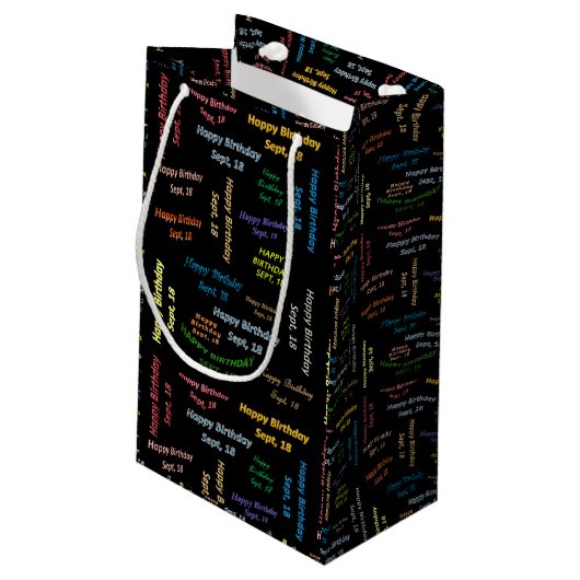Septembre, 18 Anniversaire Sac cadeau (Dos Angle)