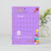 Septembre 2022 Calendrier Bonne Invitation Anniver (Debout devant)