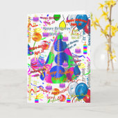 Septembre, 22 Anniversaire Carte de voeux pliée (Fleur jaune)