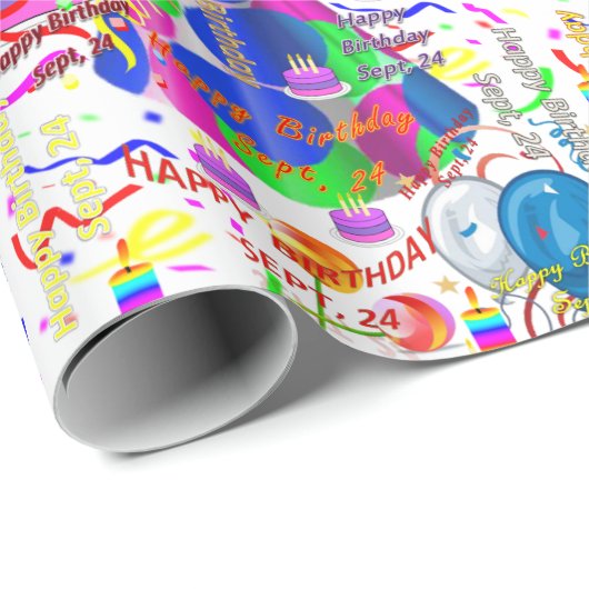 Septembre, 24 Anniversaire Cadeau Papier (Coin rond)