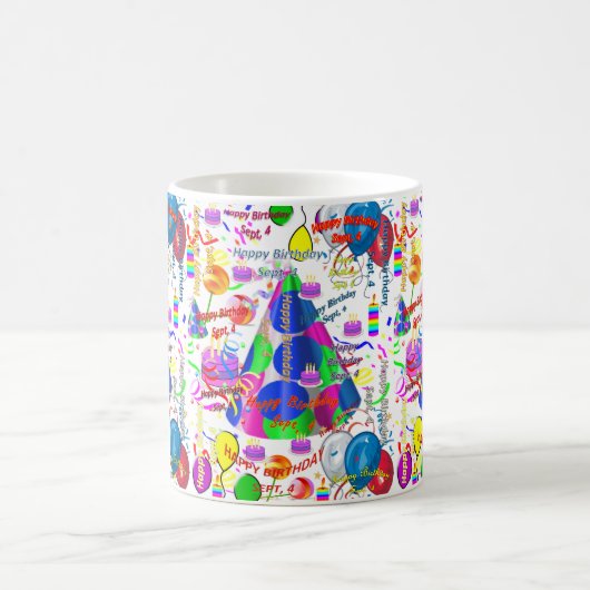 Septembre 4 Anniversaire Mug (Centre)