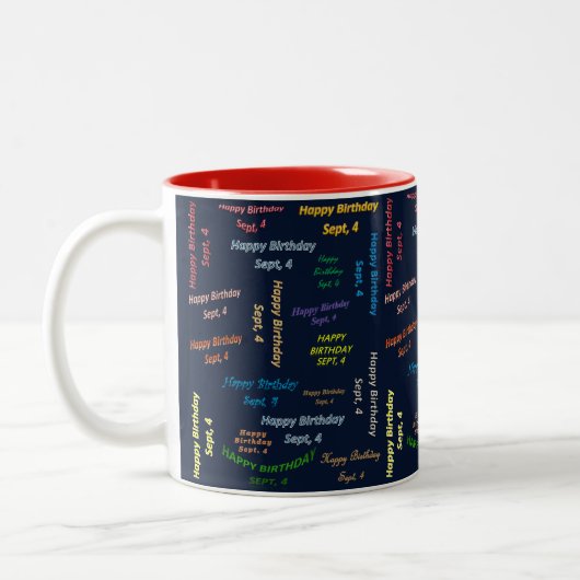 Septembre 4 Anniversaire Mug (Gauche)