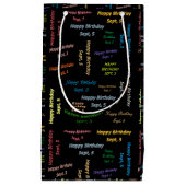 Septembre, 5 Anniversaire Sac cadeau (Devant)